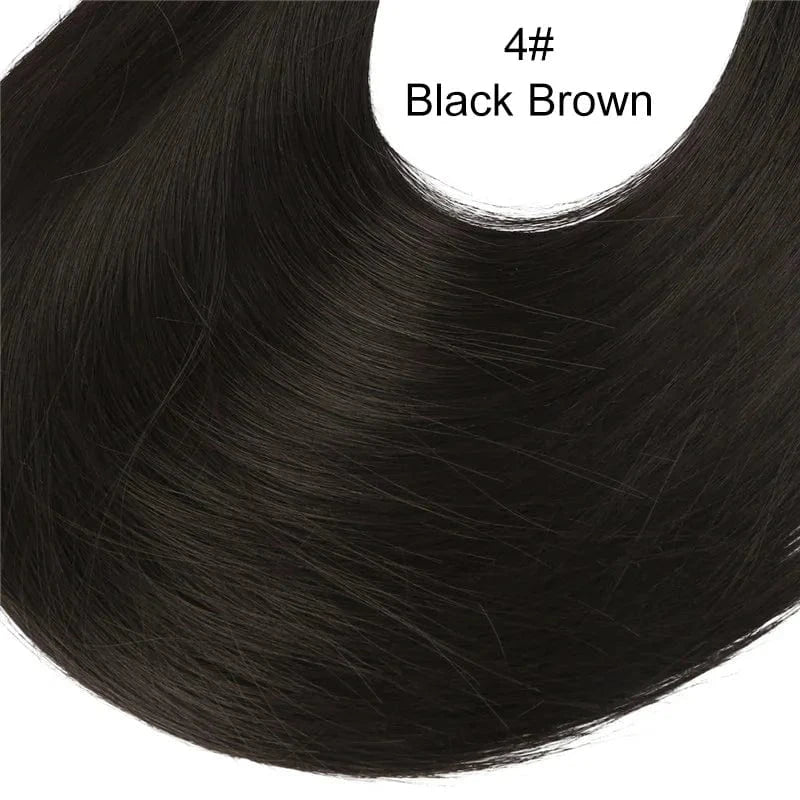 24 Inches / 4# 24" Long Kinky Straight Synthetic Colorful Hair Extensions Wigs Natural U Part Clip In Wig Half Up Half Down Upart U Part Wigs