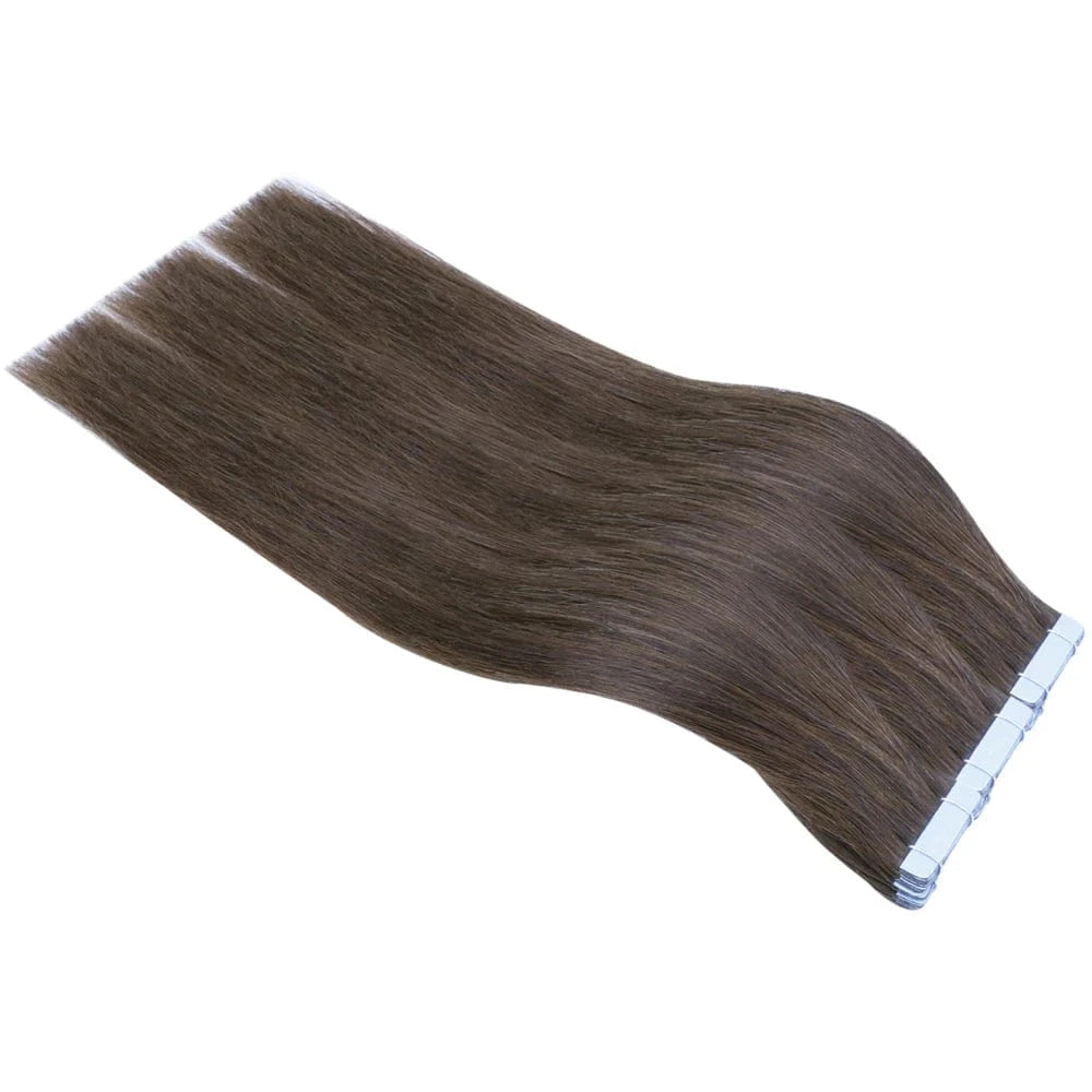 24 Inches / #4 wholesale vrigin remy Russian human hair double drawn remy tape hair extensions