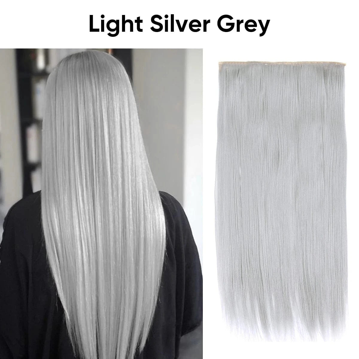 24 Inches / 60B SARLA Wholesale 24" Clip On Hair Extension China Cheap Synthetic Fiber One Piece Ombre Clip Straight Hair Extensions For Girls