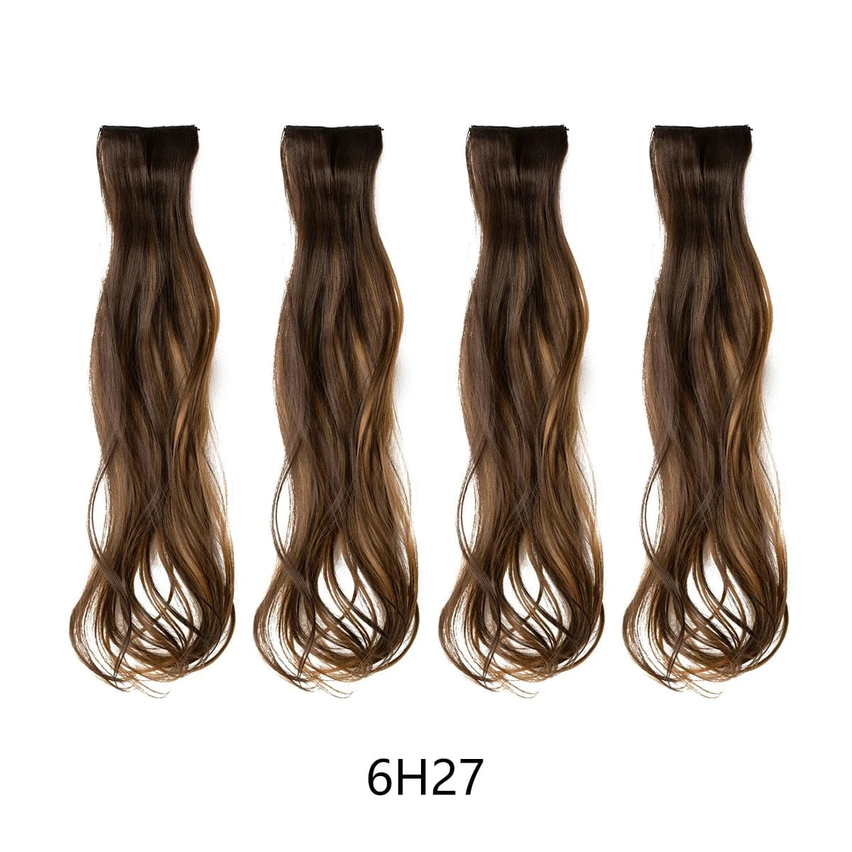 24 Inches / 6H27 SARLA Dropshipping 16''20''24'' Cheap Synthetic Long Natural Invisible Curly One Piece Hair Pieces Clip in Hair Extension