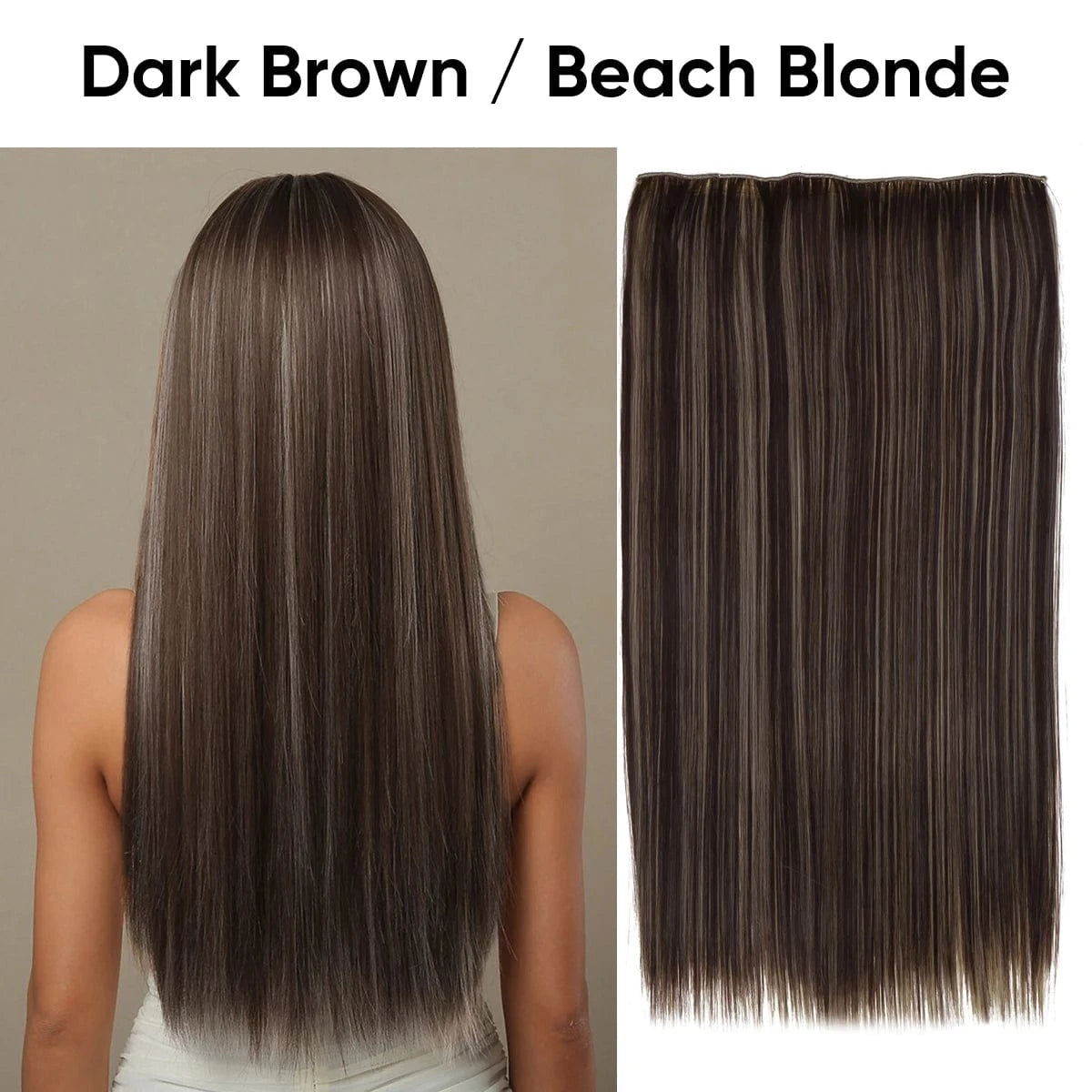 24 Inches / 6H613 SARLA Wholesale 24" Clip On Hair Extension China Cheap Synthetic Fiber One Piece Ombre Clip Straight Hair Extensions For Girls