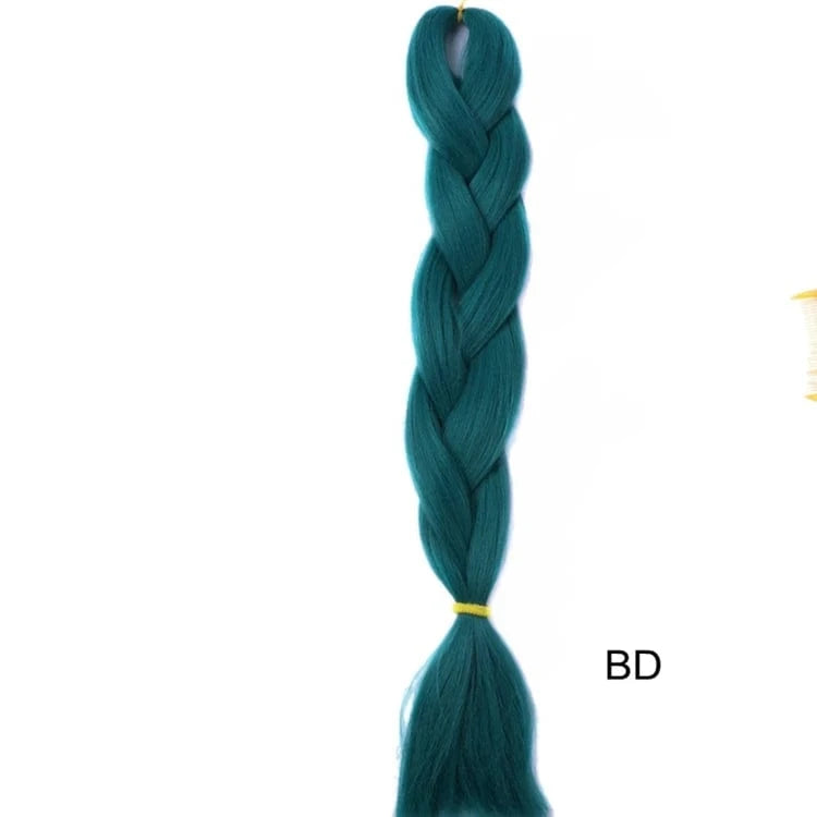 24 Inches / BD Jumbo Braids 24inch Crochet Braid Synthetic Braiding Hair Extension for Women 10 Packs Brown Blonde Pink Blue Soft Texture