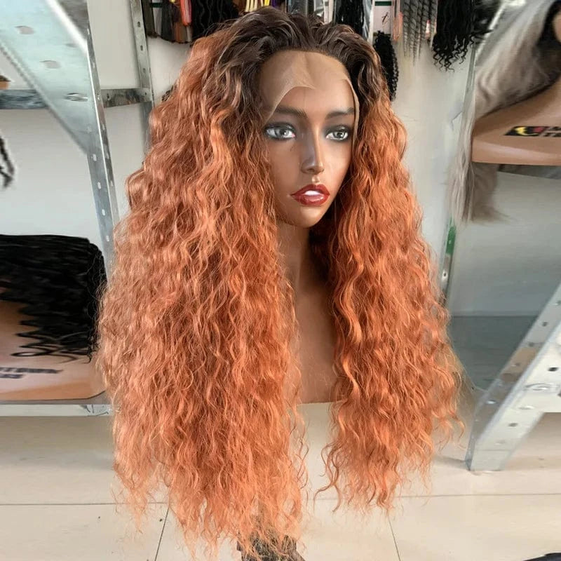 24 Inches / Black Kinky curly water wave lace frontal wigs real cheap human hair,quality lace wig human hair with 13*4 lace
