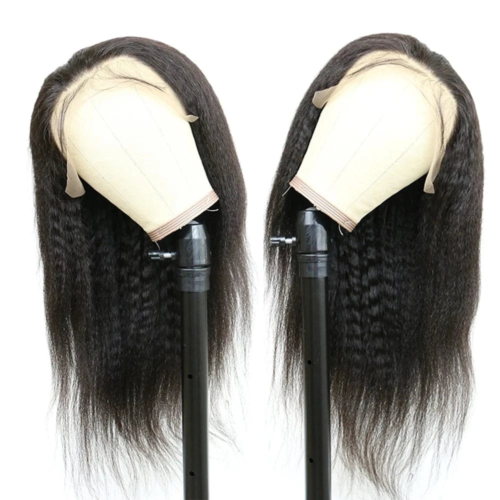 24 Inches / KS Already Made Human Hair Wigs,Transparent 150% 7a Grade Perruques-naturel Cheveux Humain,13*4 Perruques Lace Front