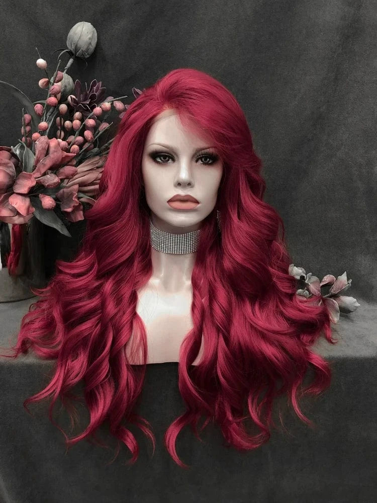 24 Inches / N15-3100-raise Celebrity Wig Lace Front Wigs Matte Heat Resistant Fiber Same Human Hair Lace Front Wigs in Body Wavy Texture