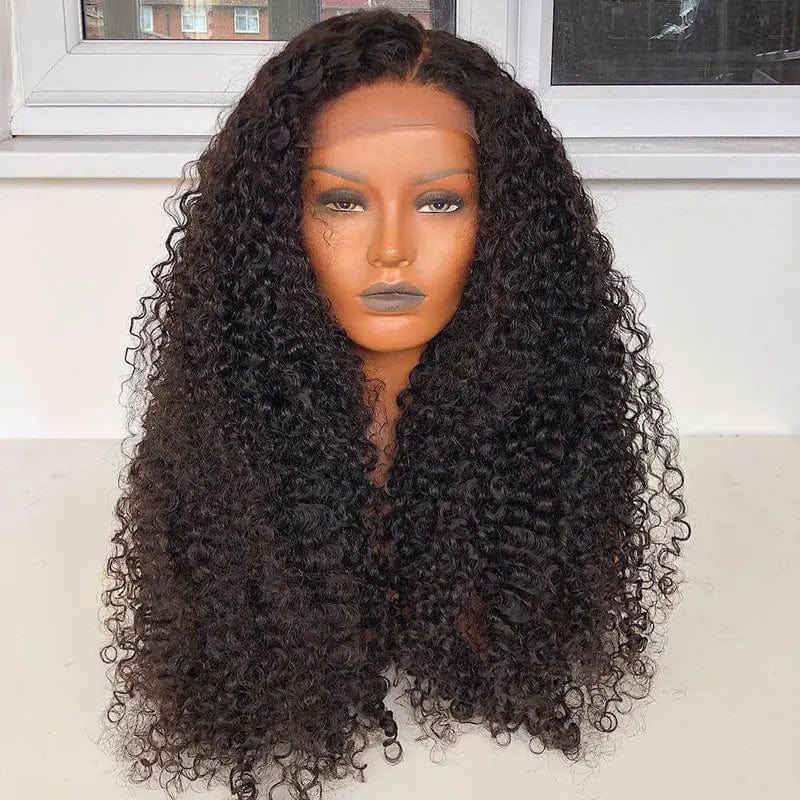 24 Inches / # style1 Afro Kinky Curly Natural Black Color Wig