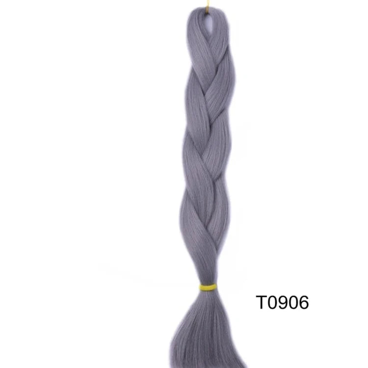 24 Inches / T0906 Jumbo Braids 24inch Crochet Braid Synthetic Braiding Hair Extension for Women 10 Packs Brown Blonde Pink Blue Soft Texture