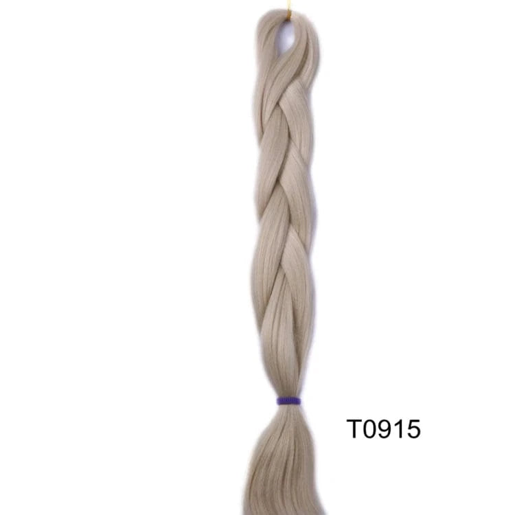24 Inches / T0915 Jumbo Braids 24inch Crochet Braid Synthetic Braiding Hair Extension for Women 10 Packs Brown Blonde Pink Blue Soft Texture