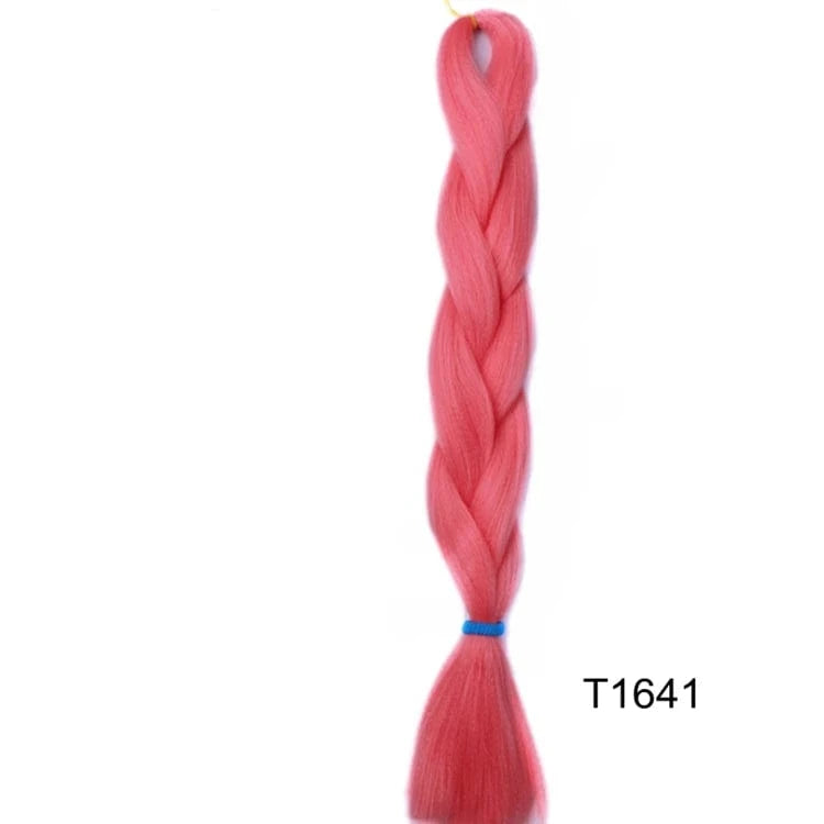 24 Inches / T1641 Jumbo Braids 24inch Crochet Braid Synthetic Braiding Hair Extension for Women 10 Packs Brown Blonde Pink Blue Soft Texture