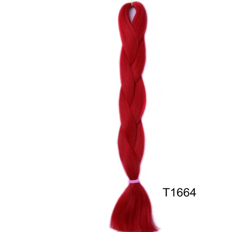 24 Inches / T1664 Jumbo Braids 24inch Crochet Braid Synthetic Braiding Hair Extension for Women 10 Packs Brown Blonde Pink Blue Soft Texture