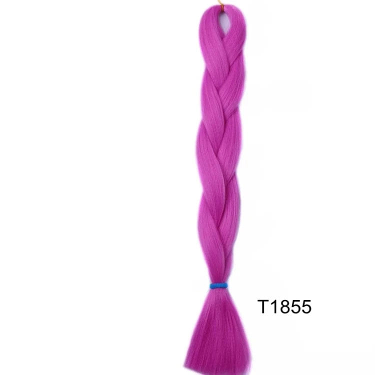 24 Inches / T1855 Jumbo Braids 24inch Crochet Braid Synthetic Braiding Hair Extension for Women 10 Packs Brown Blonde Pink Blue Soft Texture
