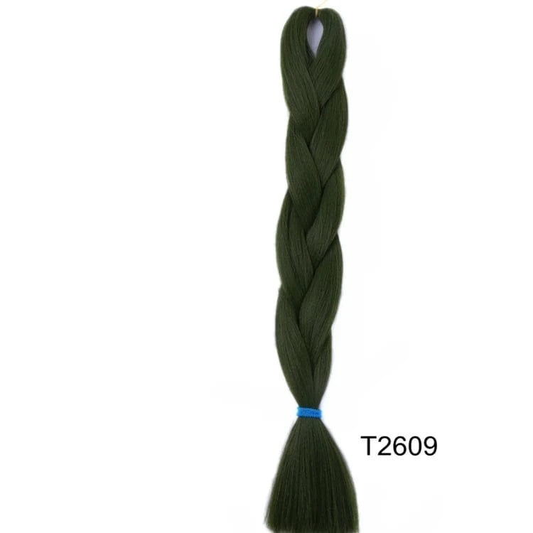24 Inches / T2609 Jumbo Braids 24inch Crochet Braid Synthetic Braiding Hair Extension for Women 10 Packs Brown Blonde Pink Blue Soft Texture