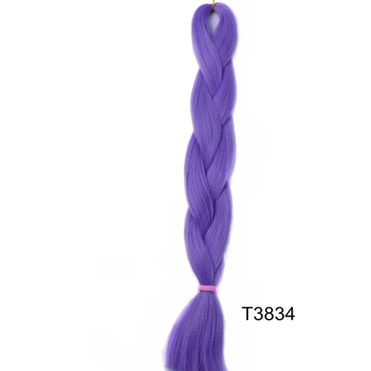 24 Inches / T3834 Jumbo Braids 24inch Crochet Braid Synthetic Braiding Hair Extension for Women 10 Packs Brown Blonde Pink Blue Soft Texture