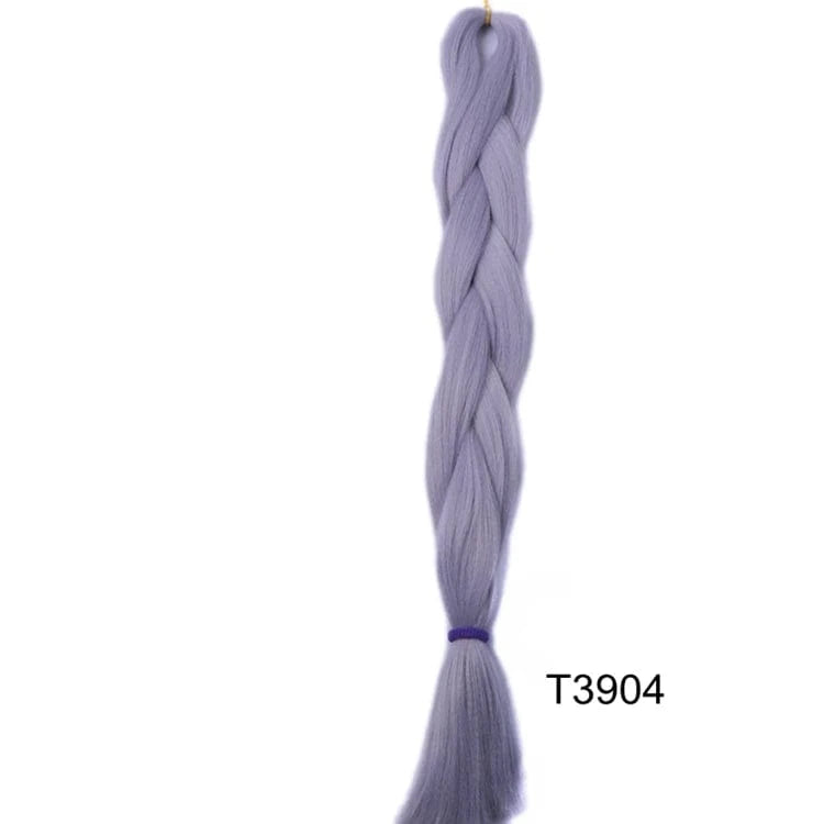 24 Inches / T3904 Jumbo Braids 24inch Crochet Braid Synthetic Braiding Hair Extension for Women 10 Packs Brown Blonde Pink Blue Soft Texture