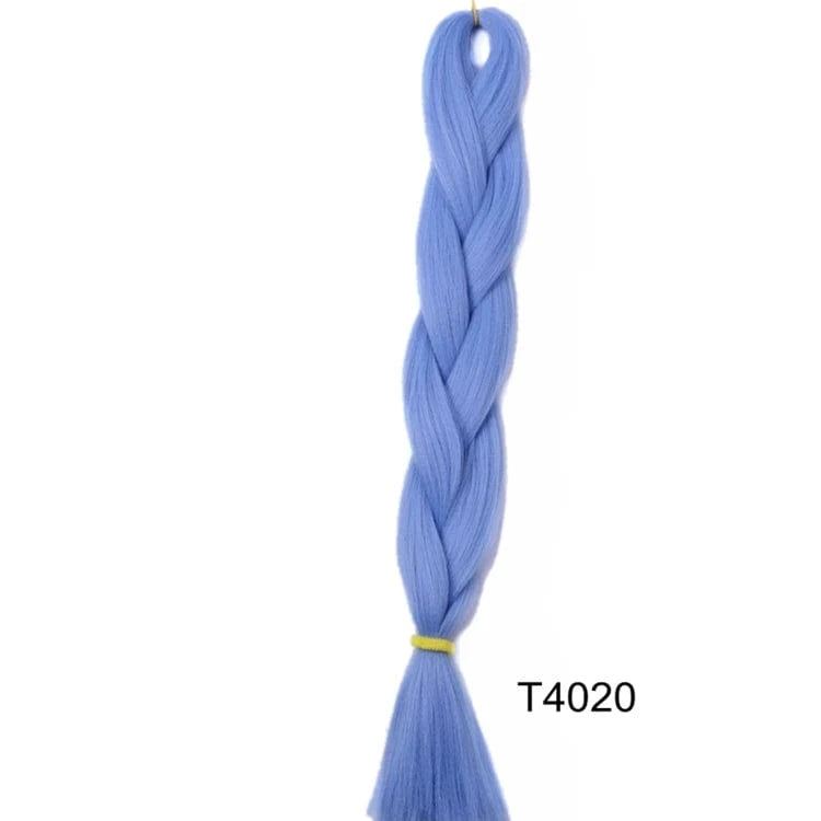 24 Inches / T4020 Jumbo Braids 24inch Crochet Braid Synthetic Braiding Hair Extension for Women 10 Packs Brown Blonde Pink Blue Soft Texture