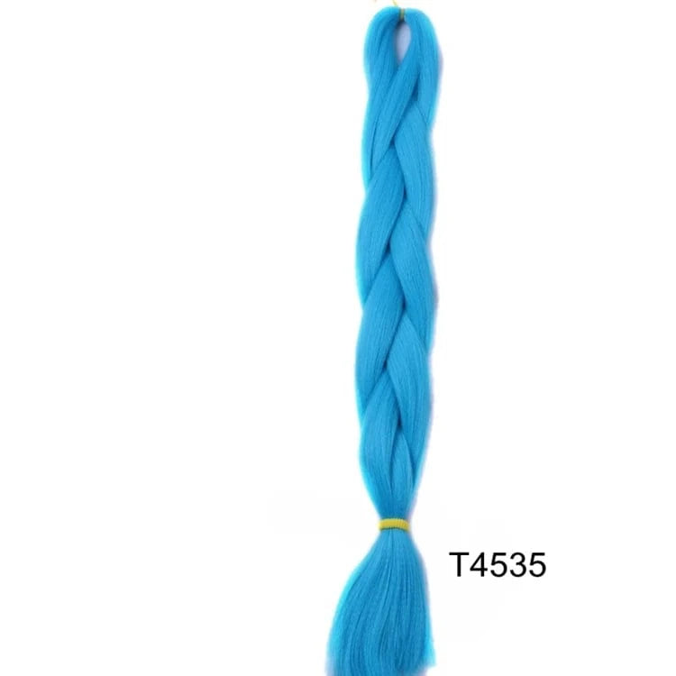 24 Inches / T4535 Jumbo Braids 24inch Crochet Braid Synthetic Braiding Hair Extension for Women 10 Packs Brown Blonde Pink Blue Soft Texture