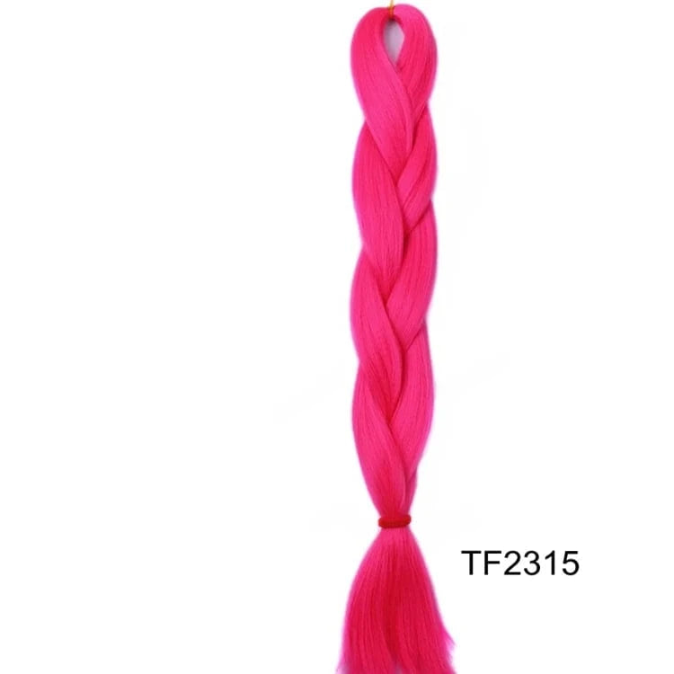 24 Inches / TF2315 Jumbo Braids 24inch Crochet Braid Synthetic Braiding Hair Extension for Women 10 Packs Brown Blonde Pink Blue Soft Texture