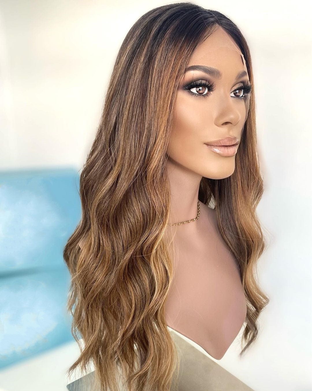 24 Inches / Type 4 2023 New Product European Human Hair Wig Highlight Color Invisible HD Full Lace Front Wigs With Pre Plucked Hairline