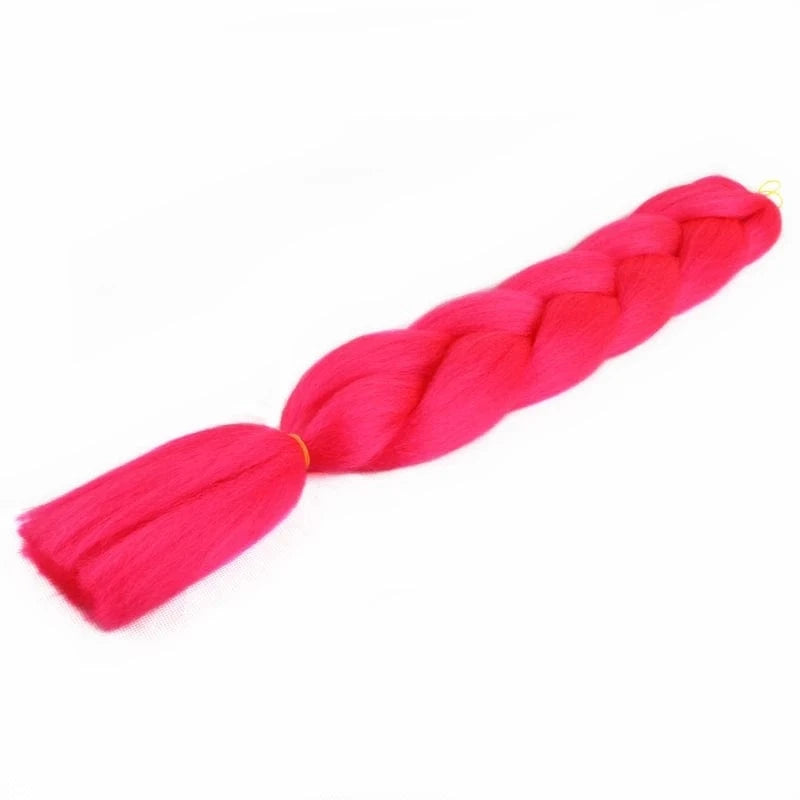 24 Inches / YA14 24inch solid color 100grams synthetic hair jumbo braiding hair different colors in stock