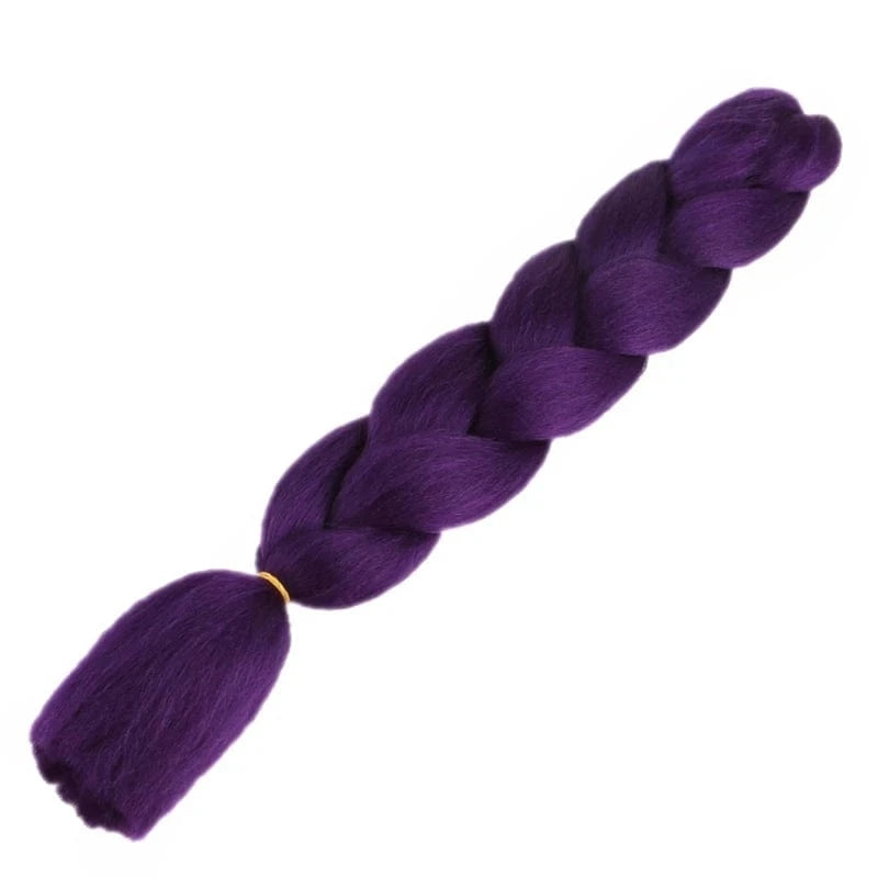 24 Inches / YA34 24inch solid color 100grams synthetic hair jumbo braiding hair different colors in stock