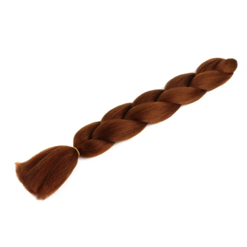 24 Inches / YA37 24inch solid color 100grams synthetic hair jumbo braiding hair different colors in stock