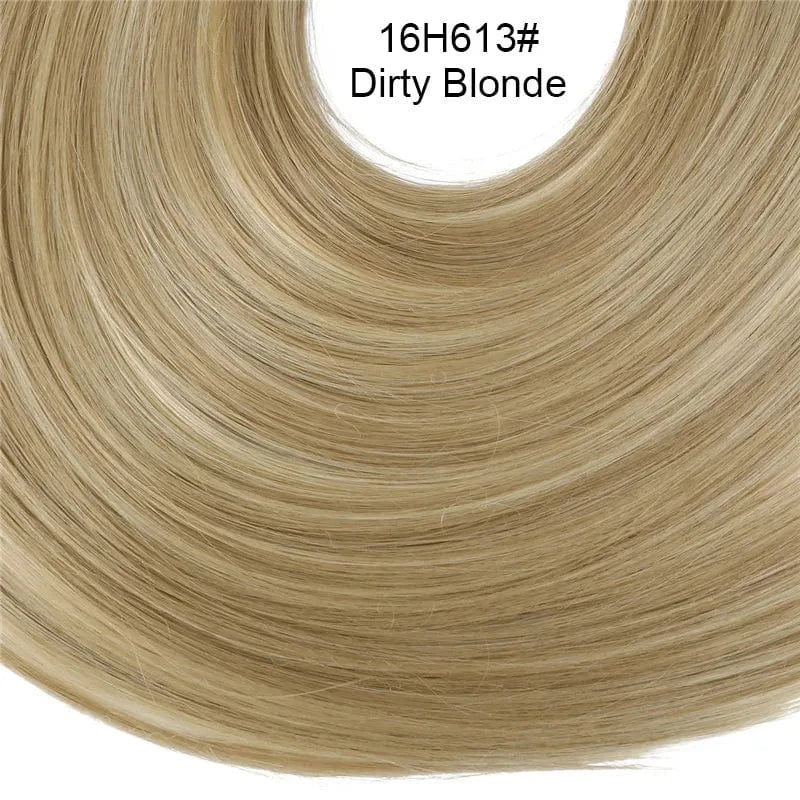 24" Long Kinky Straight Synthetic Colorful Hair Extensions Wigs Natural U Part Clip In Wig Half Up Half Down Upart U Part Wigs