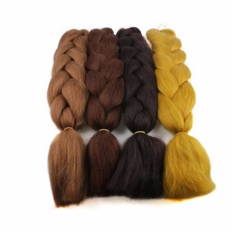 24inch solid color 100grams synthetic hair jumbo braiding hair different colors in stock