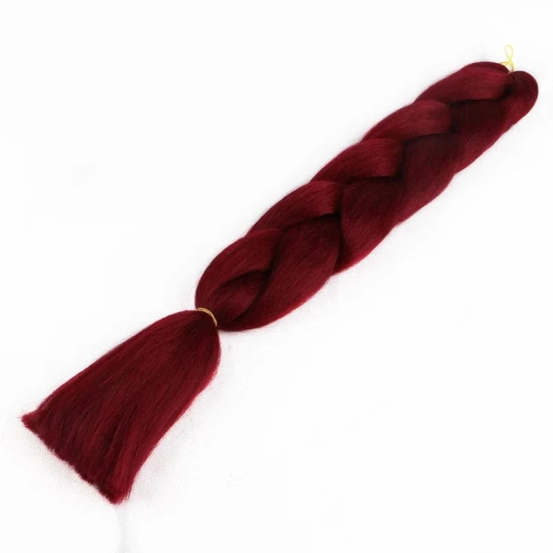 24inch solid color 100grams synthetic hair jumbo braiding hair different colors in stock