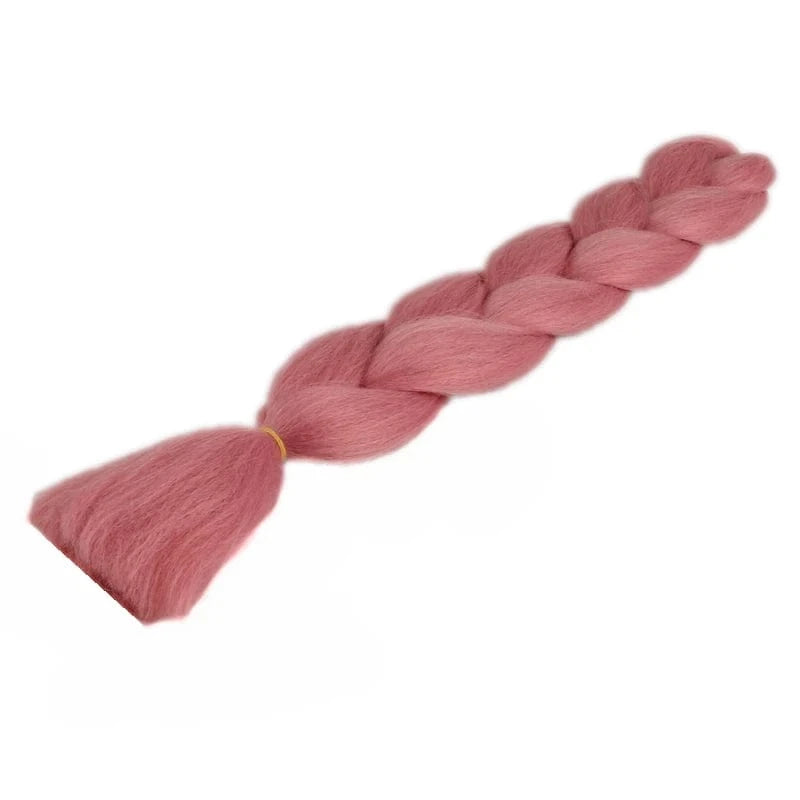 24inch solid color 100grams synthetic hair jumbo braiding hair different colors in stock