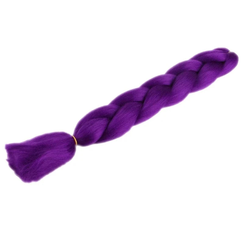 24inch solid color 100grams synthetic hair jumbo braiding hair different colors in stock