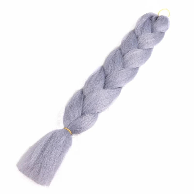 24inch solid color 100grams synthetic hair jumbo braiding hair different colors in stock