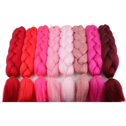24inch solid color 100grams synthetic hair jumbo braiding hair different colors in stock