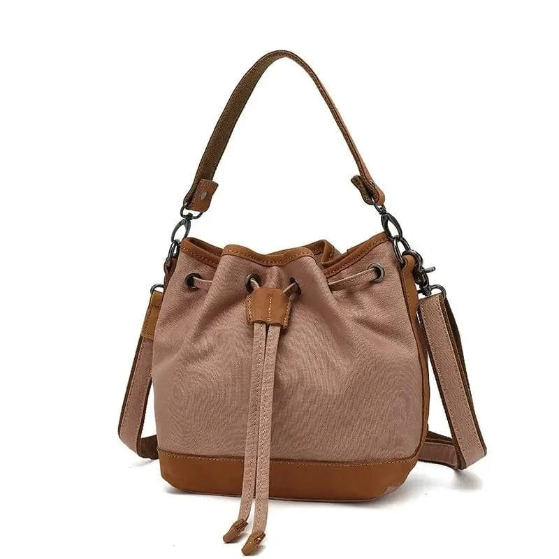 25*22*12cm / pink Drawstring Bucket Bag for Women  Crossbody Purse and Shoulder Bag Tote Handbags