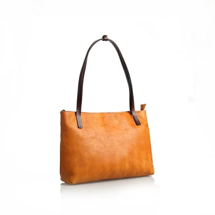 25*38*28cm / brown Genuine Leather Handbag Lager Storage Shoulder Straps Bag Tote Bag For Women