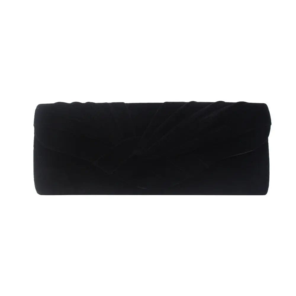 26*6*11cm / black Fashion Folding Flannel Wedding Shoulder Chain Handbag Designer Women Evening Dress Pleated Envelope Party Bridal Dinner Bag