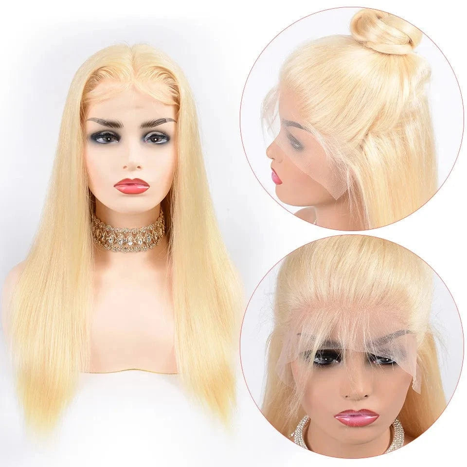 26 Inches / 13x4 Straight Top Quality 13x4 13x6 Blonde 613 Hair Wigs Virgin Brazilian 100 Human Hair Lace Front Wigs For Women