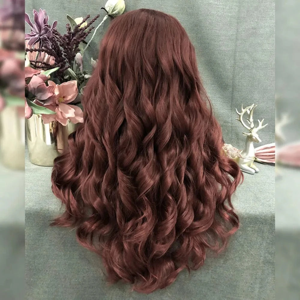 26 Inches / N15-350-GL Celebrity 26inch long style #350 color synthetic hair wigs Matte Heat Resistant Fiber Same Human Hair Lace Front Wig