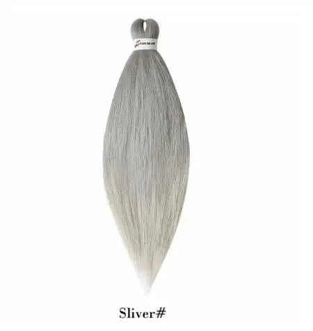 26 Inches / silver 200pcs Shipping by Express DHL Cheap 26inch Long Solid Color Pre stretched Ombre  Perm Yaki Style Braids Synthetic Braiding Hair