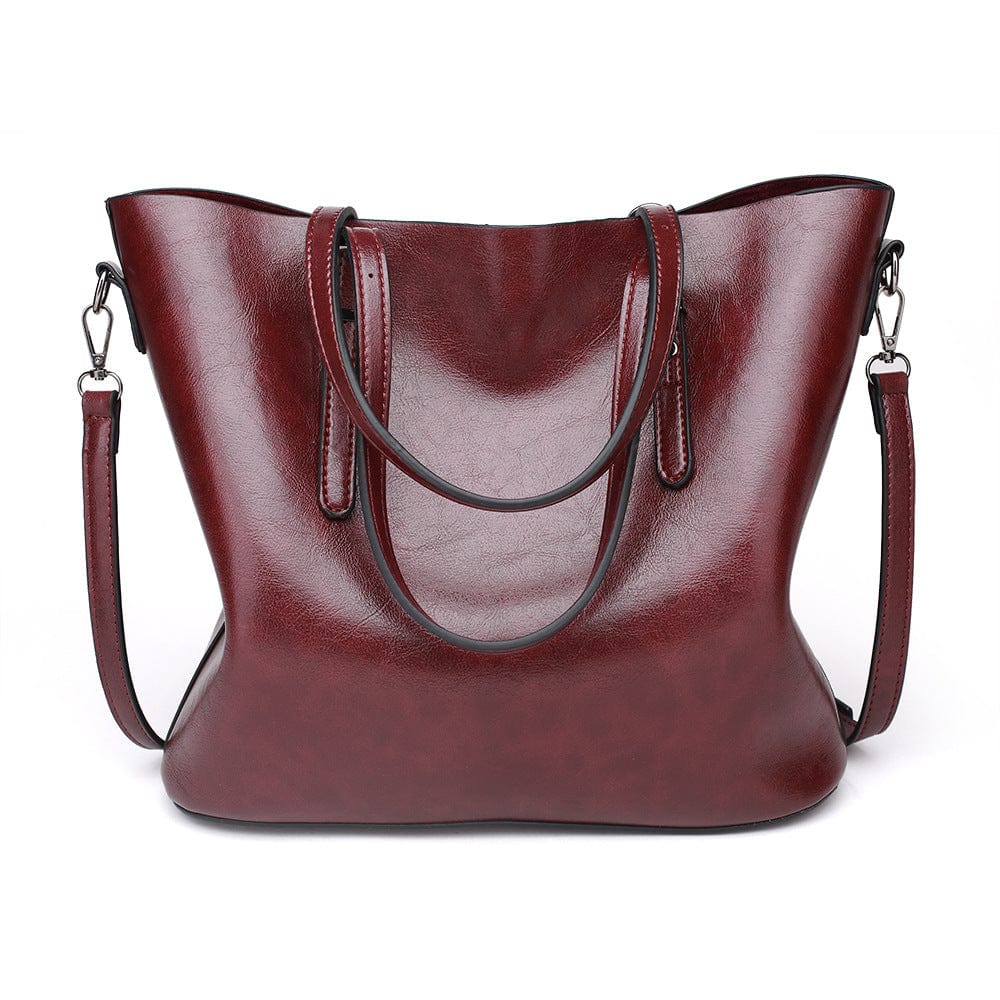 27*33*13cm / Coffee JANHE sac a main bolsa feminina carteras Women Elegant Ladies Big Leather bucket Hand Bags Tote Bag Large Purses And Handbags