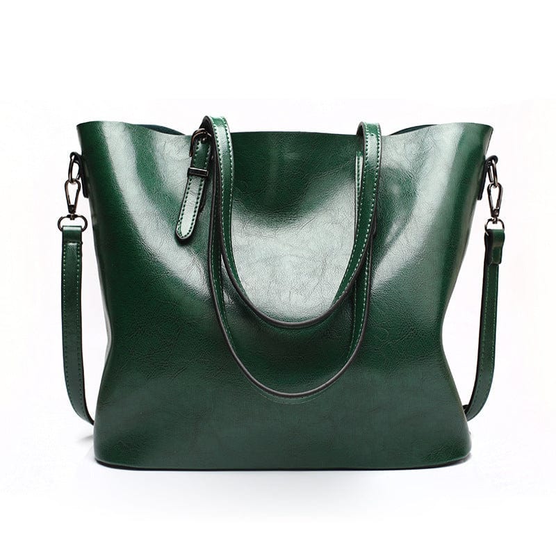 27*33*13cm / green JANHE sac a main bolsa feminina carteras Women Elegant Ladies Big Leather bucket Hand Bags Tote Bag Large Purses And Handbags