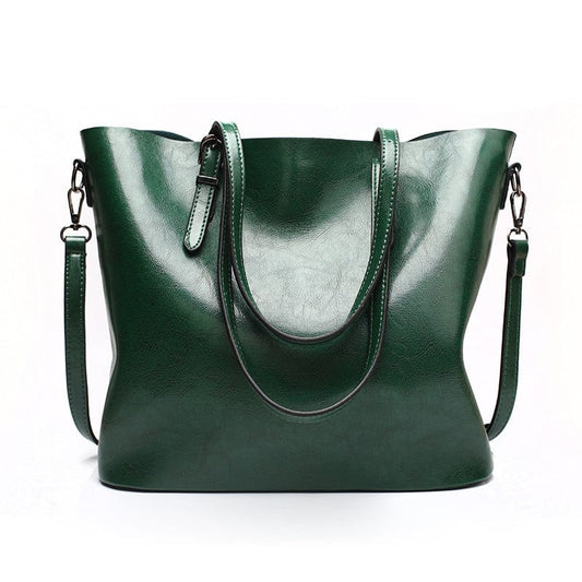 27*33*13cm / green JANHE sac a main bolsa feminina carteras Women Elegant Ladies Big Leather bucket Hand Bags Tote Bag Large Purses And Handbags