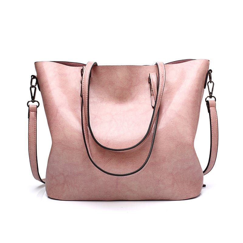 27*33*13cm / PINK JANHE sac a main bolsa feminina carteras Women Elegant Ladies Big Leather bucket Hand Bags Tote Bag Large Purses And Handbags