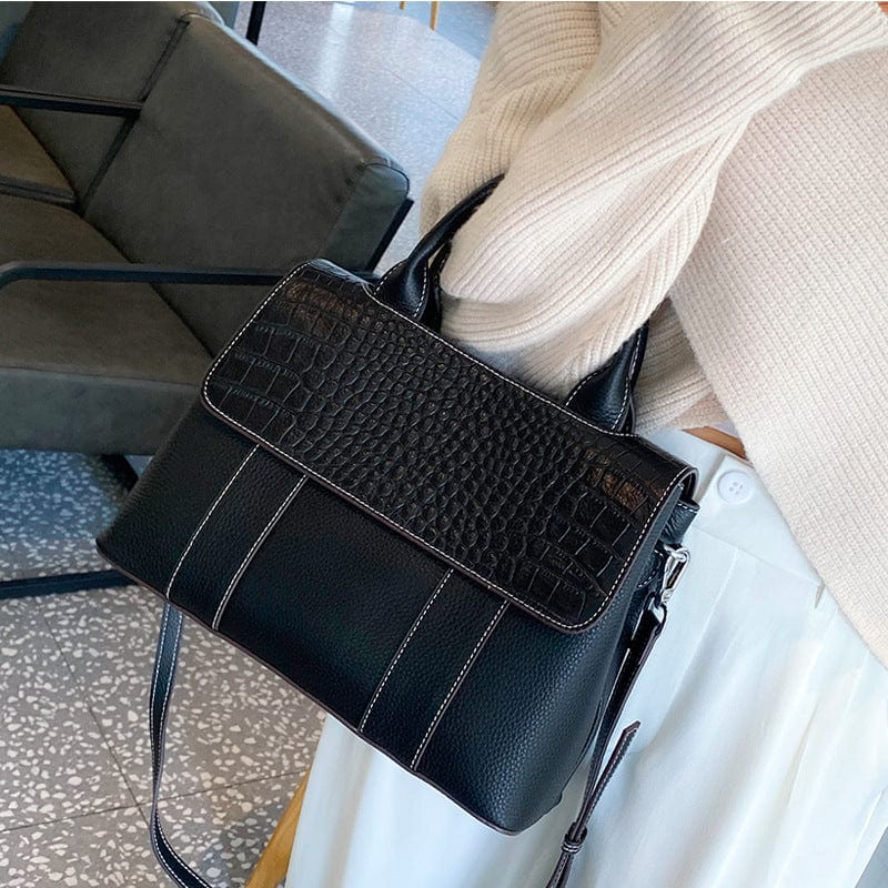 28*11*19cm / black Lychee pattern genuine leather bags women handbags ladies brand custom logo handbags ladies crossbody bag woman handbags