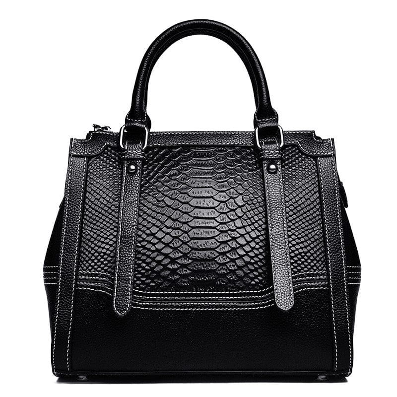 28*11*24cm / black Europe and America style women leather crossbody bags new arrival designer hand bag can custom ladies snake print handbag