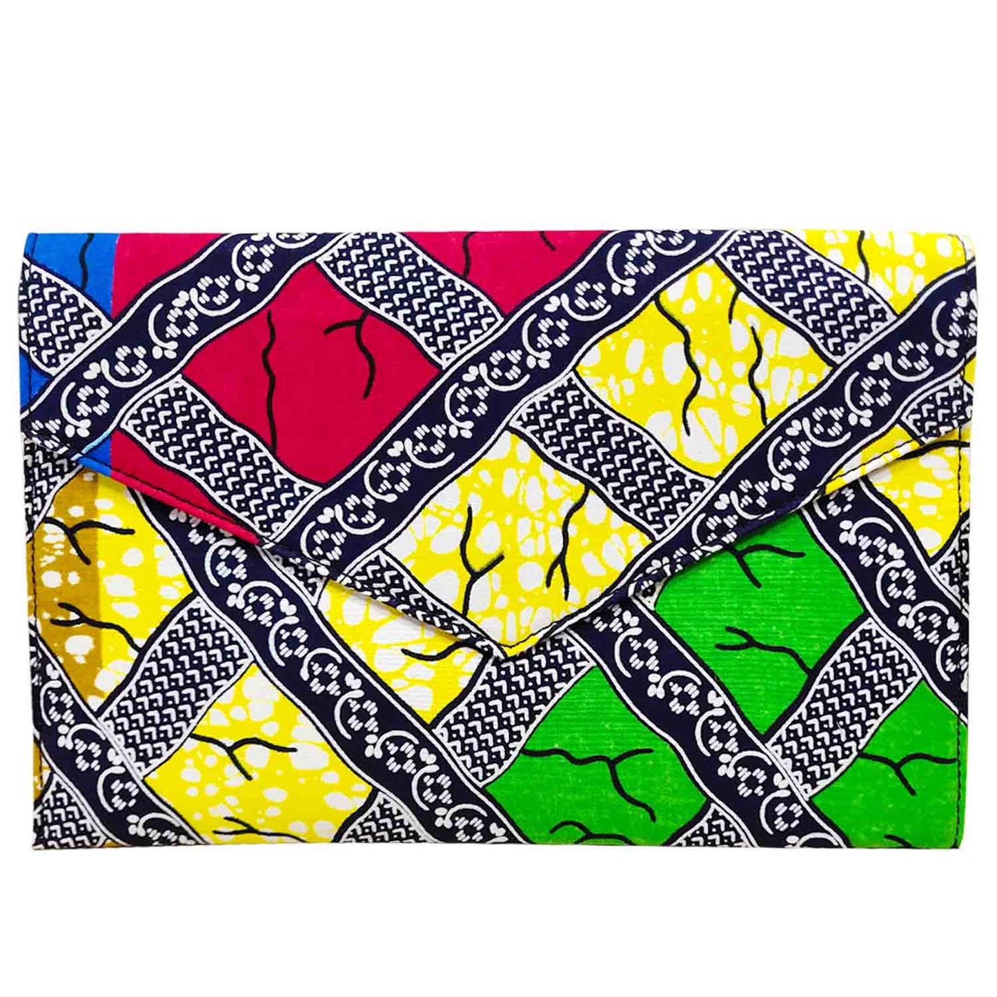 28*18*1cm / 3 Fashion Lady HandBag Kente Pattern Purse And HandbagsAnkara African Print Envelop Bag