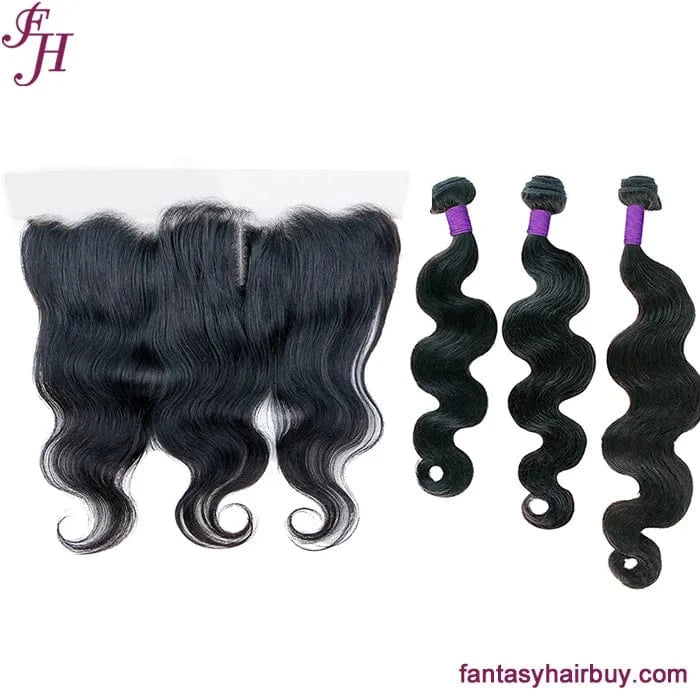 28" 28" 28"+20" 13x4 transparent lace frontal / Body wave FH high quality black unprocessed human frontal 13x4 hd lace frontals preplucked frontal with 3 human hair bundles