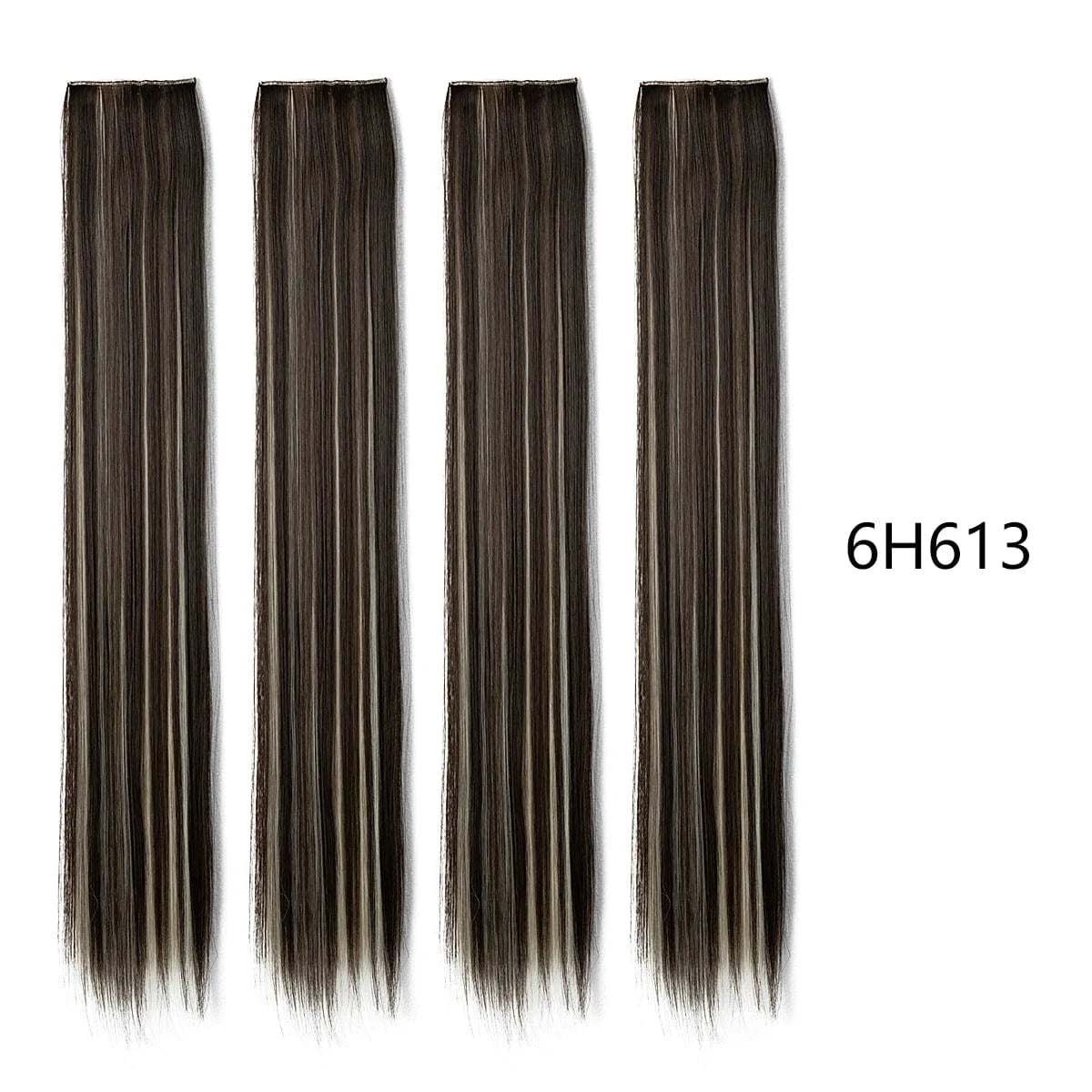 28 Inches / 6H613 Wholesale SARLA Cheap 20''24''28'' multiple colour Long Straight Synthetic Natural Clip in One Piece Hair Extension