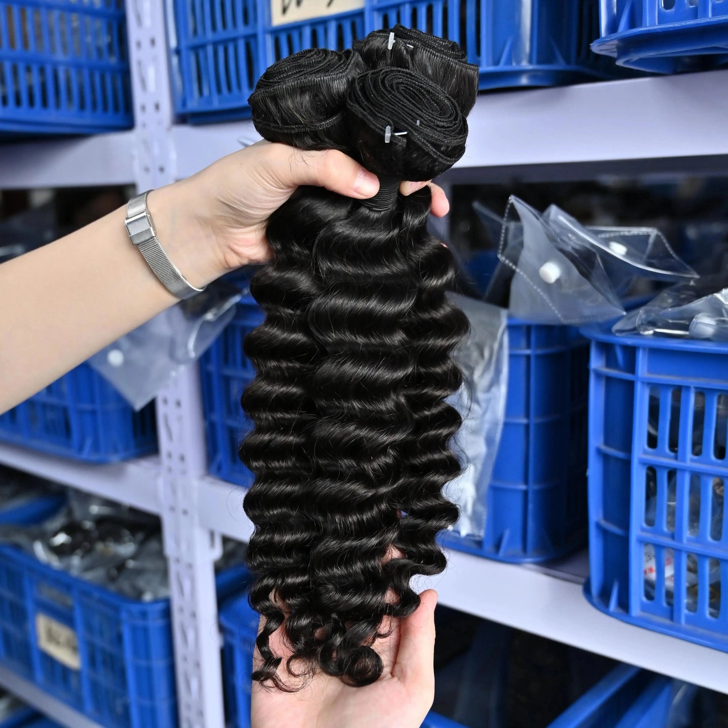 28 Inches / Flat deep wave 1 piece Dropshipping Service 12A Grade High Quality Double Drawn Raw Virgin Human Hair Brazilian Bundles Vendors Hair Extension
