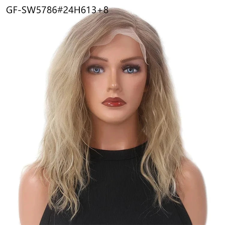 28 Inches / GF-SW5786#24H613+8 Wholesale Price 180% Synthetic Wigs - The Best Choice For Your Hair Styling Needs Lace Front Wig