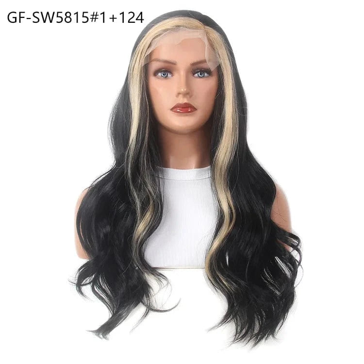 28 Inches / GF-SW5815#1+124 Wholesale Price 180% Synthetic Wigs - The Best Choice For Your Hair Styling Needs Lace Front Wig